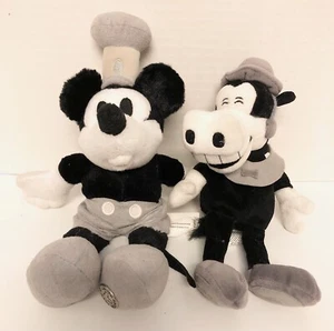 Disney STEAMBOAT WILLIE Mickey HORACE HORSECOLLAR Bolsa de Frijoles Peluche Monocromo J12 - Imagen 1 de 2