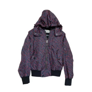 coach floral hoodied bomber jacket with pockets Sz xs uk 6/8 Vgc - Picture 1 of 8