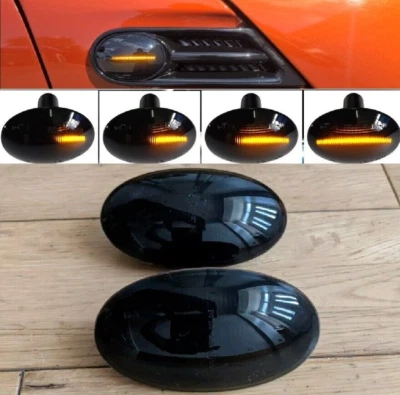 R56 MINI Cooper S JCW LED Dynamic Sequential Flowing Indicators Repeaters Black - Image 1 of 4