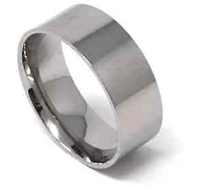 One piece 8mm Titanium ring core, 1.5mm thickness, comfort fit