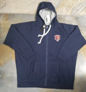 NWT Chicago Bears Sweatshirt Antigua Victory Full Zip Hoodie Hooded 3XL NFL - Picture 1 of 13
