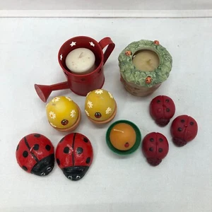 LADYBUG THEMED SMALL CANDLES LOT OF 10 NOVELTY UNUSED 2" TO 3" SIZE - Picture 1 of 7