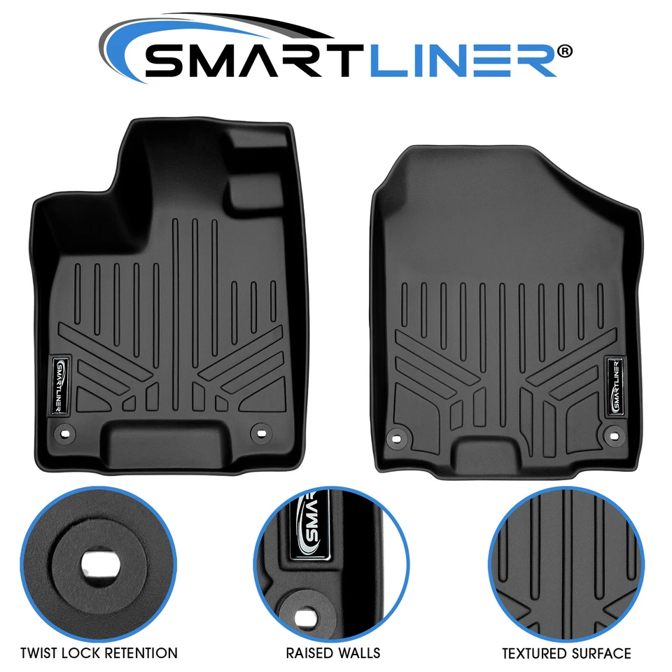 SMARTLINER Custom Fit Floor Mats 1st Row Liner Set OEM 2017-2025 Honda Ridgeline Foto 1 de 4