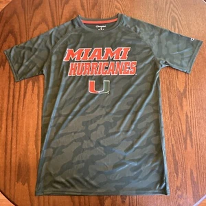 Miami Hurricanes Champion T-Shirt Mens Medium Green Upcycled - Picture 1 of 5