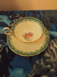 Floral Aynsley Bone China Tea Cup and Saucer - Picture 1 of 3