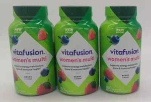 3 pk Vitafusion Women's Multivitamin Gummies 150 Each=450 Total Exp 11/25 Berry - Picture 1 of 3