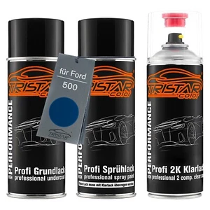 Autolack 2K Spraydosen Set für Ford 500 Imperial Blue Perl Racing Blue Perl - Bild 1 von 10