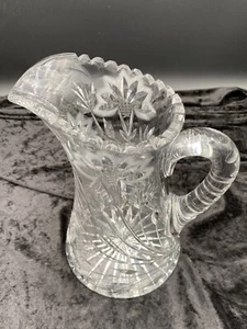 Antique American Brilliant Period, Irving Glass Co. "Victrola" Crystal Pitcher - Picture 1 of 13