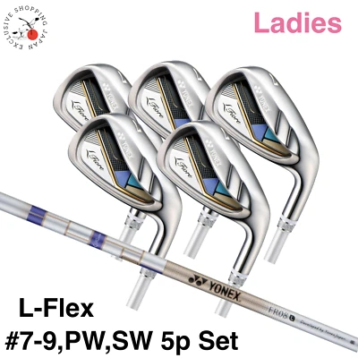 YONEX 2025 Ladies Women Fiore Iron Set 7-9,PW,SW 5pcs Club FR08 Graphite L-Flex - Image 1 of 4