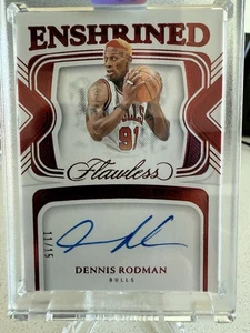 2023-24 Panini Flawless Dennis Rodman Enshrined Ruby Auto 11/15 - Picture 1 of 2