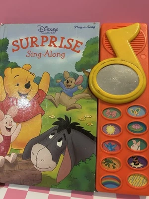 Walt Disney Winnie The Pooh Surprise Sing Along Musical Book Hardback Vintage - Image 1 of 4