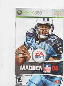 Madden NFL 08 Xbox 360 Manual Only Authentic - Picture 1 of 1