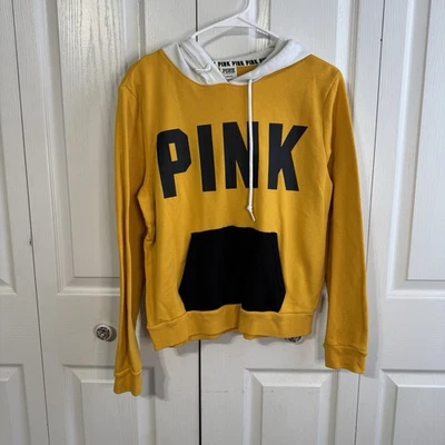 Sudadera con capucha rosa Victoria’s Secret amarilla negra blanca con logotipo para mujer talla grande  Foto 1 de 4