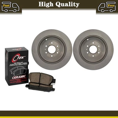Rear Brake Pads Set & Disc Rotors Fits 2009 Kia Borrego 2010 Kia Borrego - Image 1 of 4
