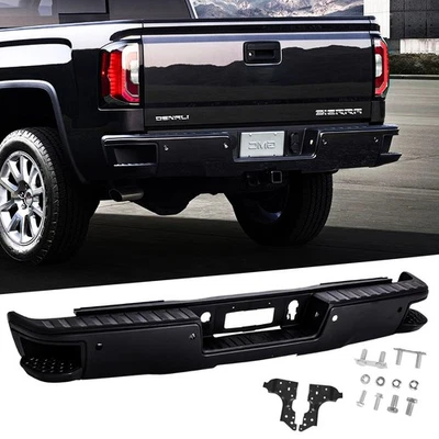 Rear Step Bumper Compatible with 2015 2016 2017 2018 Chevy Silverado/GMC Sierra - Image 1 of 4