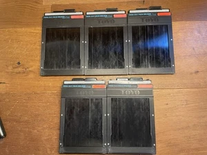 Late Model : Near Mint Lot of 5 Toyo Blue Logo 4x5 Cut Film Holder From JP - Picture 1 of 8