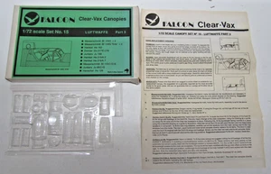 1:72 FALCON Set 15 Part 3 LUFTWAFFE Clear Vax Canopies  (S11) - Bild 1 von 3