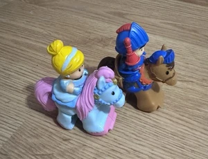 Little People Disney Principessa Cenerentola Blu & Mike Il Cavaliere Klip Klop Cavallo - Foto 1 di 5