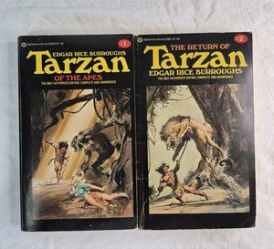 Tarzan Paperback Book Lot of 2 #1 and #2 1976 - Picture 1 of 18