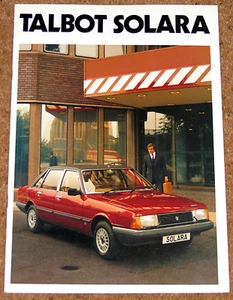 1980 Talbot Solara UK Markteinführung Verkaufsbroschüre - 1,3 LS, 1,6 LS, 1,6 GLS, 1,6SX - Bild 1 von 9