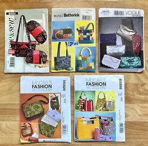 Menge 5 UNGESCHNITTEN Nähmuster für Geldbörsen Tragetaschen Handtaschen Laptop Abdeckung Tasche - Bild 1 von 2