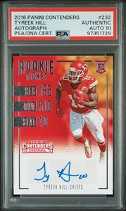 2016 Panini Contenders #232 Tyreek Hill Rookie PSA AUTO 10 - Picture 1 of 2