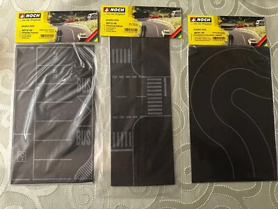 Noch 60718, 60712, 60701 HO Asphalt Set Of 3 Car Park, Crossing And Federal Road - Image 1 of 4