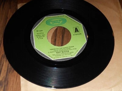 45RPM.  HOT BLOOD.  TERROR ON THE DANCE FLOOR /  BABY FRANKIE STEIN.  SPAIN??. - Image 1 of 2