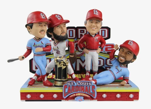 1982 World Series Champions ST. LOUIS CARDINALS 40th Anniversary Bobblehead NIB! Cover