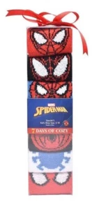 Marvel Spider-Man 7 Days Of Cozy Youth Socks Size S/M 9-2.5 - Picture 1 of 7
