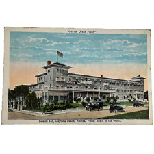 Daytona Beach Florida Hotel Seaside Inn EC Kropp White Border Posted 1927