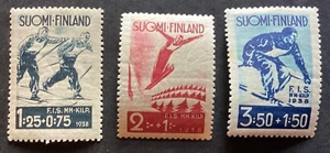 FINLANDIA 1938 Concurso Internacional de Esquí, Juego Lahti lhm (B539) - Imagen 1 de 2