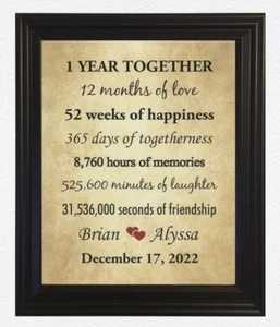 1st Anniversary Gifts for Wife, 1 Year Wedding Anniversary Gift for Husband - Picture 1 of 3