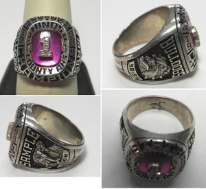 F147 1999 Sterling Hinds County Agriculture HS Bulldogs Track Championship Ring - Picture 1 of 1