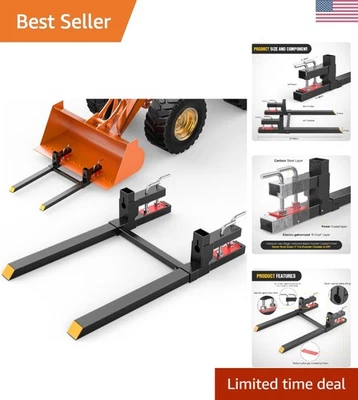 Versatile 2000lbs Pallet Forks with Easy Installation for John Deere Tractors - Image 1 of 4
