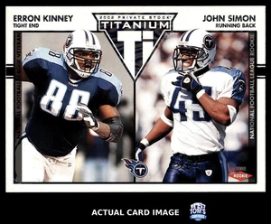 2002 Private Stock Titanium #170 ERRON KINNEY/JOHN SIMON Titans RC #/275 NM - Picture 1 of 4
