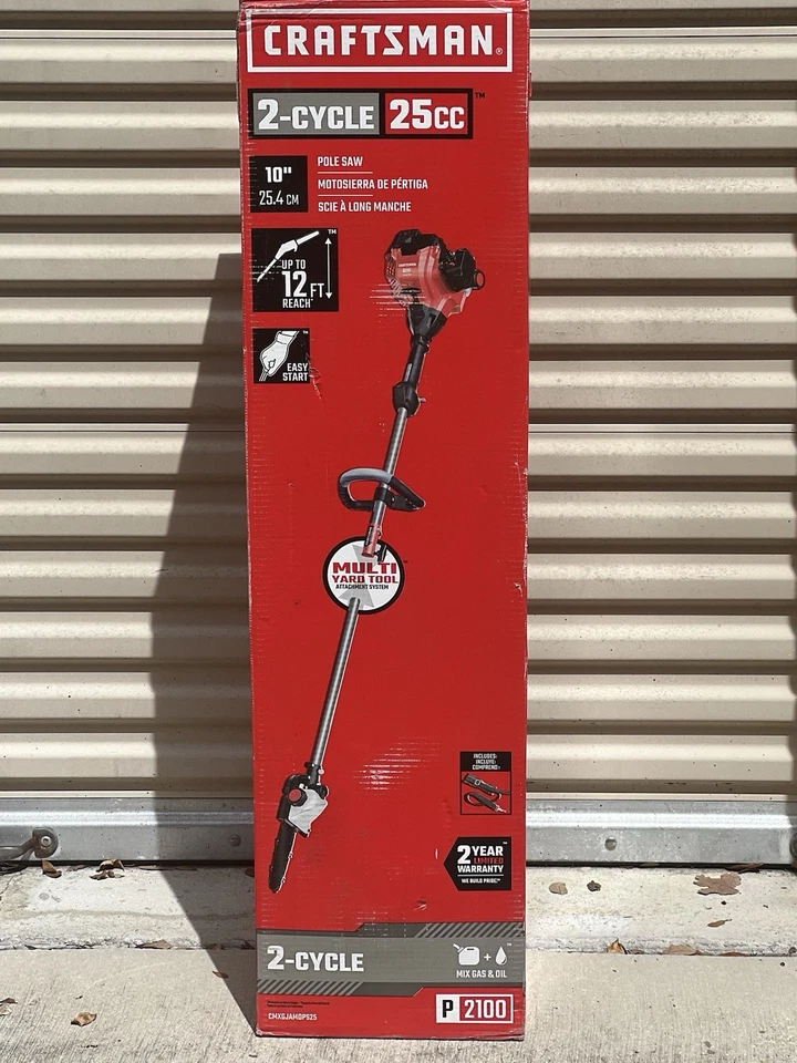 CRAFTSMAN 25cc 2-Cycle Gas Pole Saw CMXGJAMD25PS 10" (New)#9549