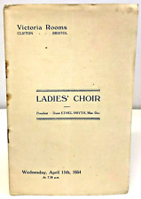 Victoria Rooms Clifton Bristol Ladies Choir Programme Dame Ethel Smyth 1934