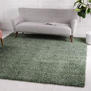 Davos Shag Collection Area Rug Solid 3' 3" Square Sag - Picture 1 of 9