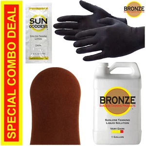 Best Spray Tan Solution - VERY DARK - 1 GALLON + Sunless Tanning Self Tanner Tan - Picture 1 of 11