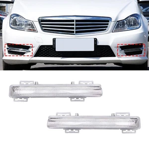 R&L LED Daytime Running Light DRL Fog Lamp For Mercedes Benz W204 W212 C E Class - Picture 1 of 9