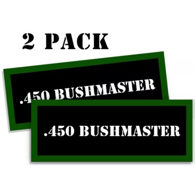 POPART 450 BUSHMASTER Ammo Can Label Stickers Decal Ammunition (2 pack)