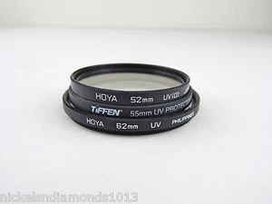 52 mm HOYA, 55 mm TIFFEN, 62 mm HOYA UV Cámara Filtros SIN ARAÑAZOS - Imagen 1 de 8