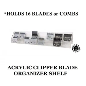 WALL MOUNT 16 CLIPPER BLADE SHELF Organizer for Oster,Andis,Wahl,Babyliss,Geib + - Picture 1 of 4