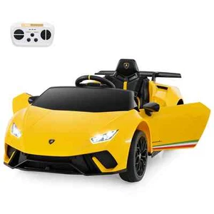 Toddlers 12V Ride On Toy Car Electric Vehicles with Remote Control-Yellow - Picture 1 of 9