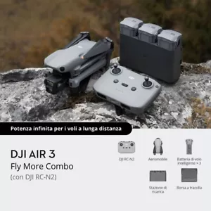 PROMO UNTIL 18/07/2025 DJI Air 3 Fly More Combo (with DJI RC-N2) - New - Picture 1 of 4