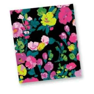 Vera Bradley Throw Blanket Hilo Meadow Plush 80 x 50 Black Floral Soft Pink - Picture 1 of 7