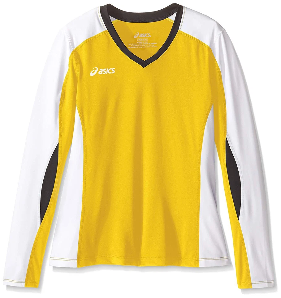 ASICS Unisex-Child Jr. Roll Shot Performance Jersey, Gold/White, Medium - Image 1 of 1