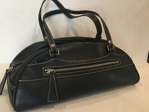 Kate Landry Black Half Moon Shape Hand Bag - Picture 1 of 5