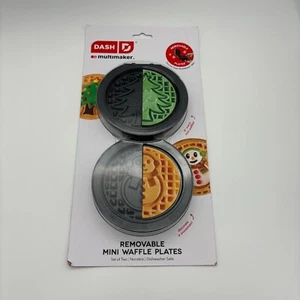 Mini platos para hacer gofres extraíbles Dash Multimaker, juego de 2 muñecos de nieve y árbol NUEVO - Imagen 1 de 2